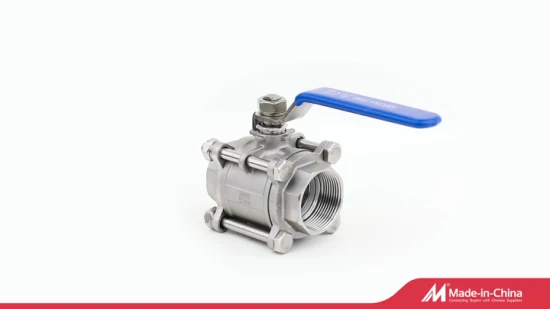 SS304 316 3-Piece Full Port Manual Stainless Steel 3PC Ball Valve